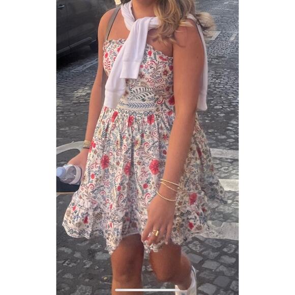 Anthropologie Floral Strapless Mini Dress - Multicolor - Picture 4 of 8